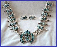 Zuni squash blossom necklace